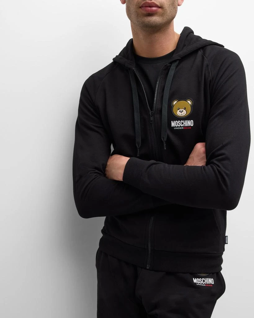 Moschino Men's Bear Logo Zip Hoodie 5