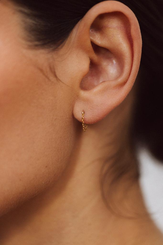 YAY Paris Boucles D'Oreilles Chaînette Essentiel - Or