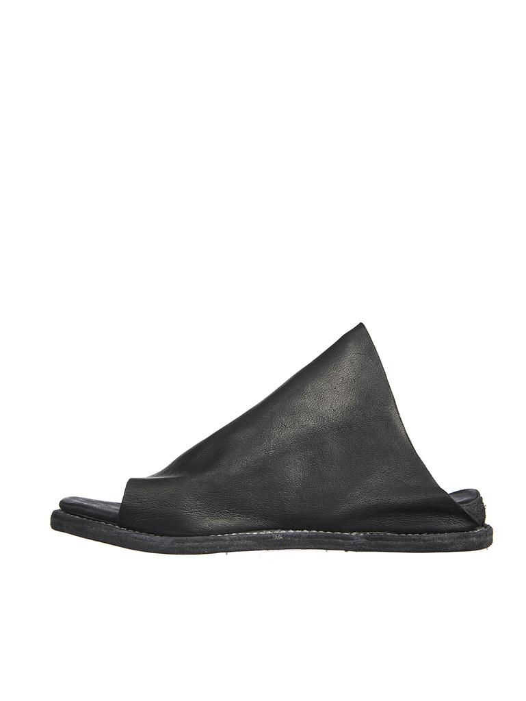 靴 GUIDI NEW STYLE SANDALS Guidi BRK04 Leather Padded Sling Back Sandal Black Sz IT40