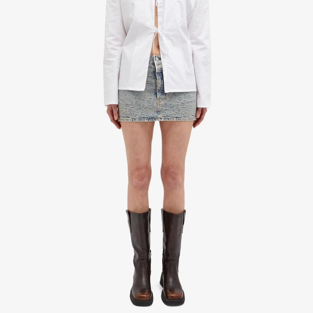 Acne Studios Acne Studios Macaria Monogram Denim Mini Skirt 2