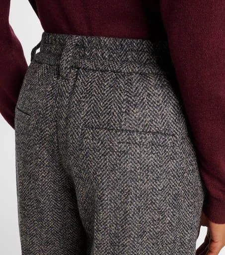 Brunello Cucinelli Herringbone wool-blend shorts 5