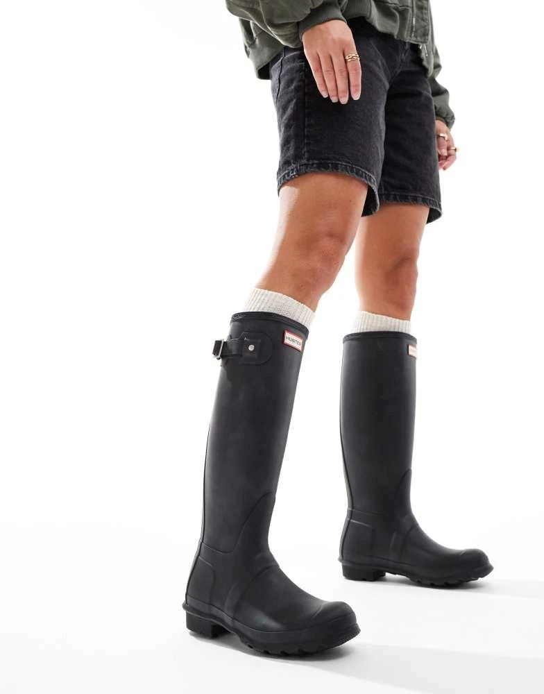 Hunter Hunter Original tall wellington boots in black 1