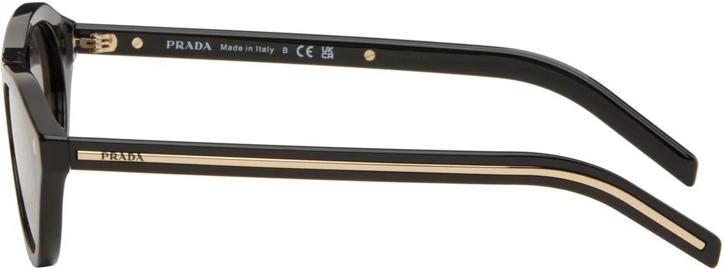 Prada Black Iconic Metal Plaque Sunglasses 3