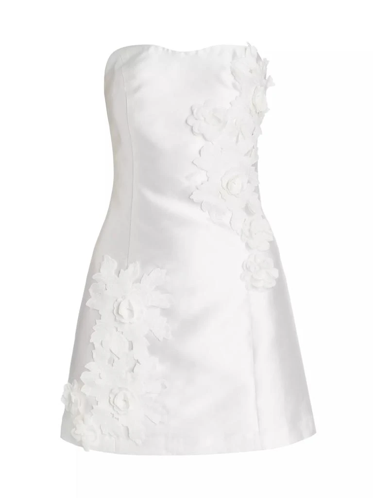 Elliatt Walter Floral Applique Satin Minidress 1