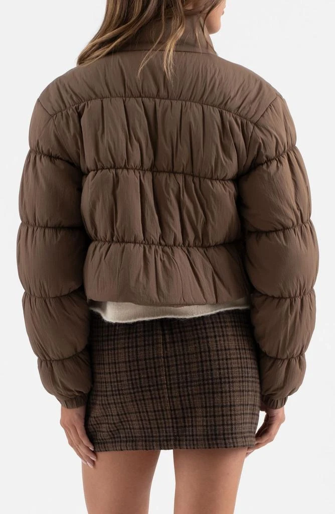 Blu Pepper Crop Puffer Jacket 2