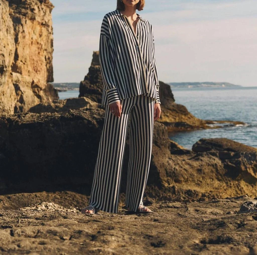 White + Warren White + Warren - Superfine Organic Cotton Wide Leg Pants 4