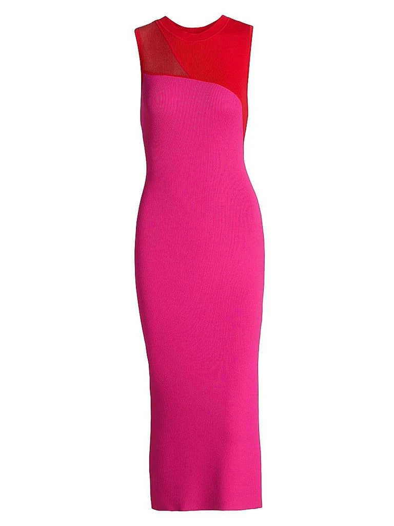 Milly Kyle Bi-Color Midi-Dress 1