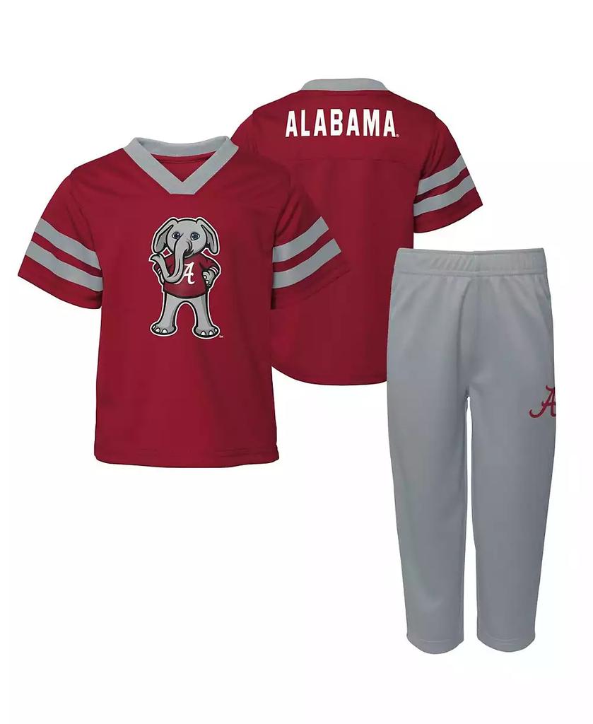 Outerstuff Infant Boys and Girls Crimson Alabama Crimson Tide Two-Piece Red Zone Jersey and Pants Set