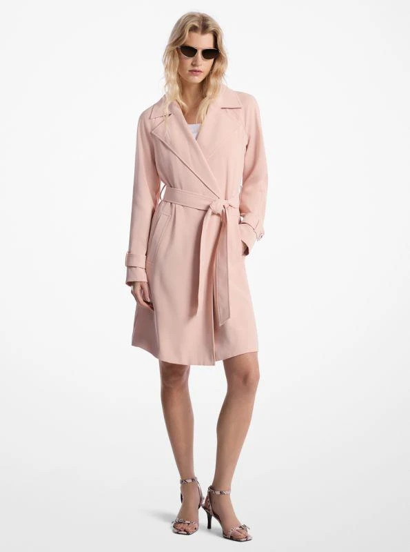 Michael Kors Draped Woven Trench Coat 1
