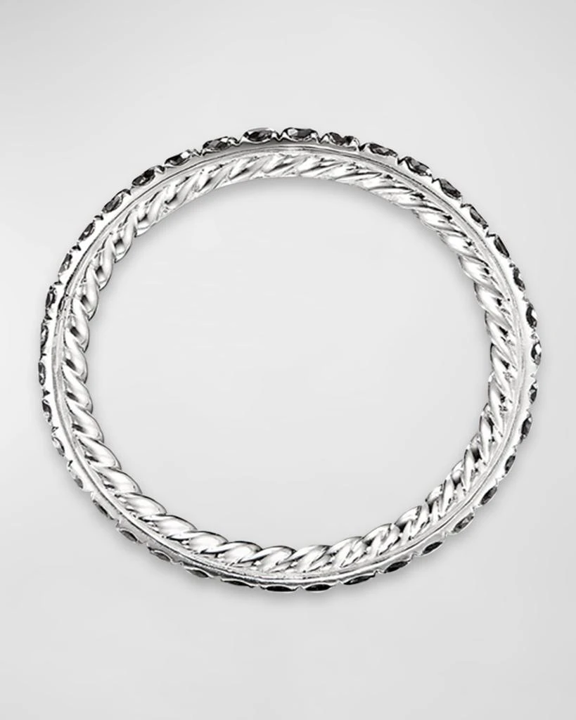 David Yurman DY Eden Band Ring with Gemstones in Platinum, 1.85mm 2