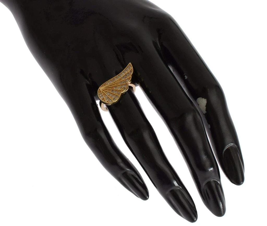 Nialaya Nialaya Womens Clear CZ Gold 925 Silver Authentic Ring 8