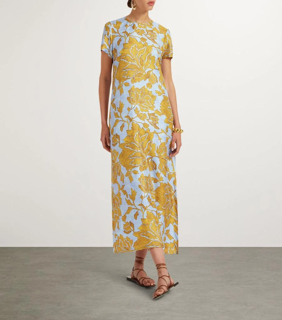 LA DOUBLE J Silk Twill Swing Maxi Dress 3