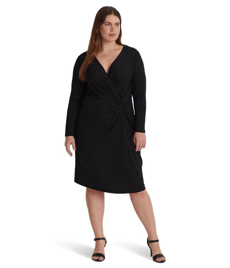 LAUREN Ralph Lauren Plus Size Stretch Jersey Long Sleeve Dress