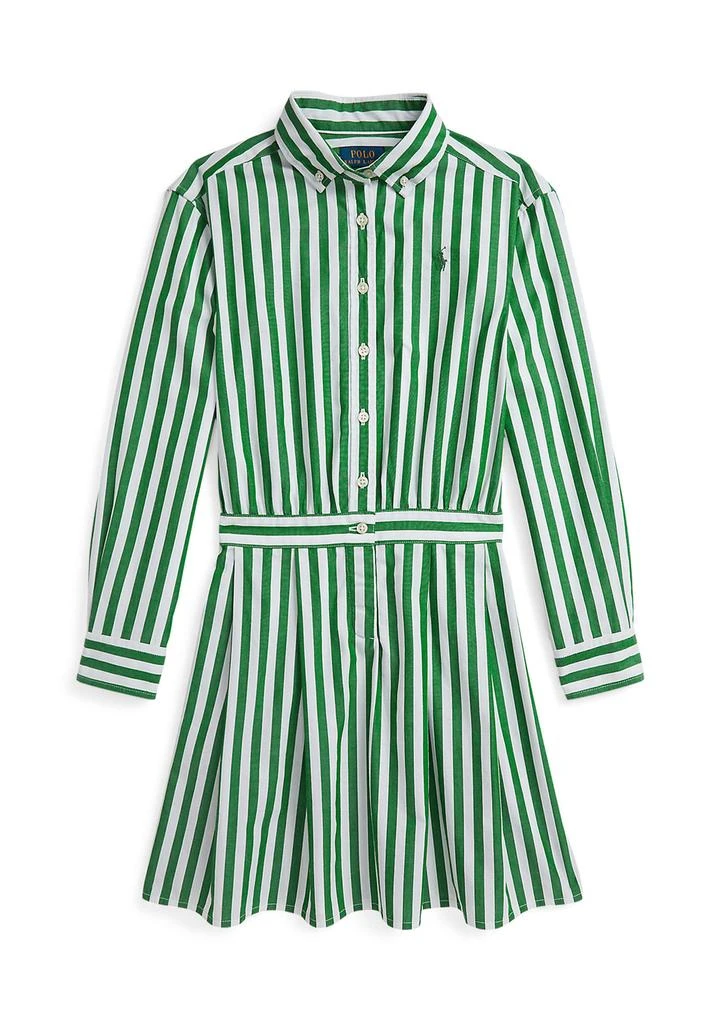 Ralph Lauren Girls 7-16 Striped Cotton Poplin Shirtdress 2