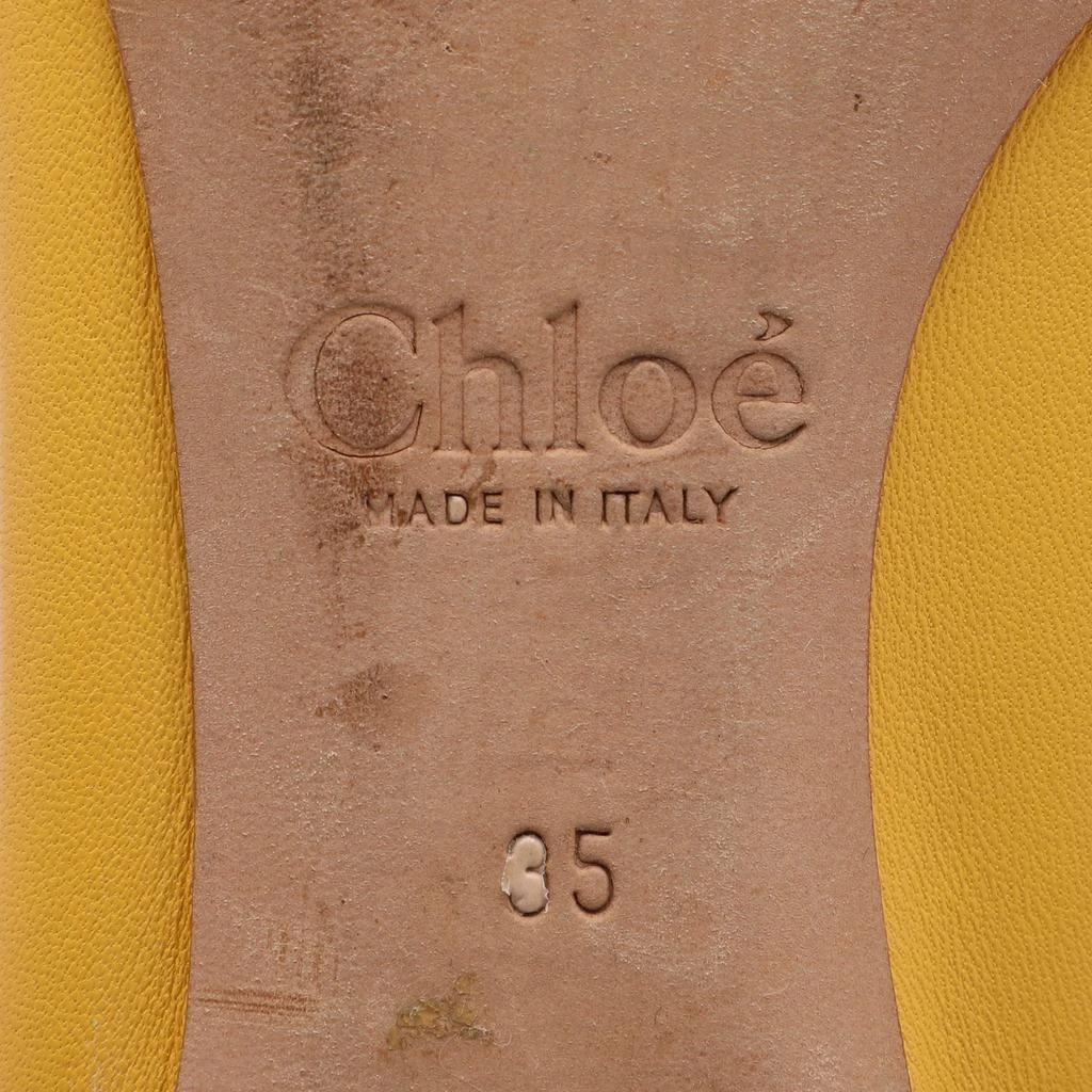 Chloé Chloe Yellow Leather Scalloped Ballet Flats Size 35 7