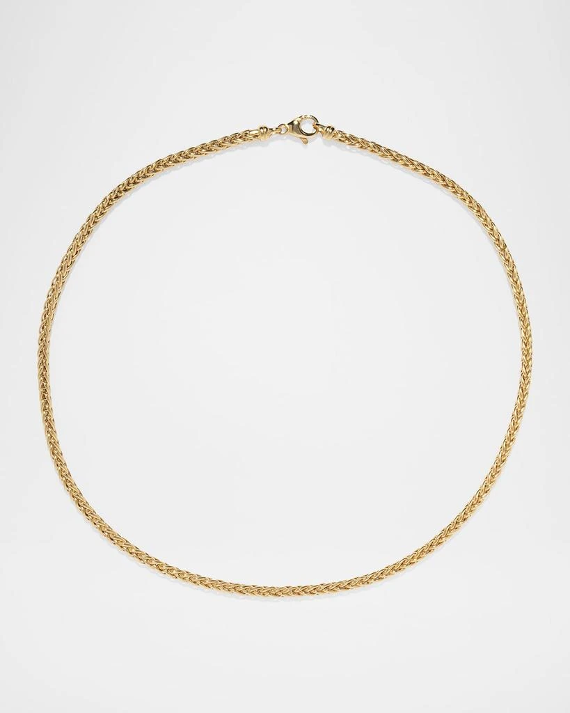 Azlee 18K Small Woven Chain Necklace 3