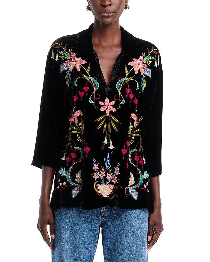Johnny Was Velvet Popover Shirt 6