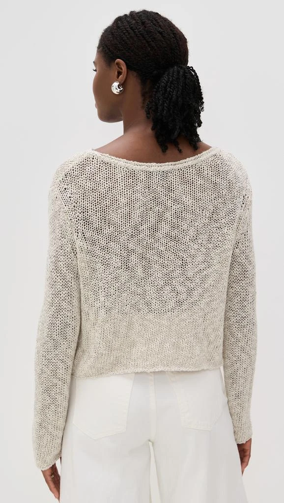 James Perse Cotton Linen Open Knit Pullover 2