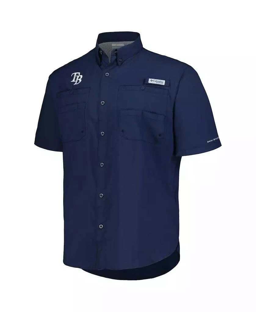 Columbia Men's Navy Tampa Bay Rays Tamiami Omni-Shade Button-Down Shirt 2