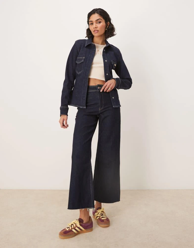 Calvin Klein Calvin Klein Jeans structured denim top in dark wash 3