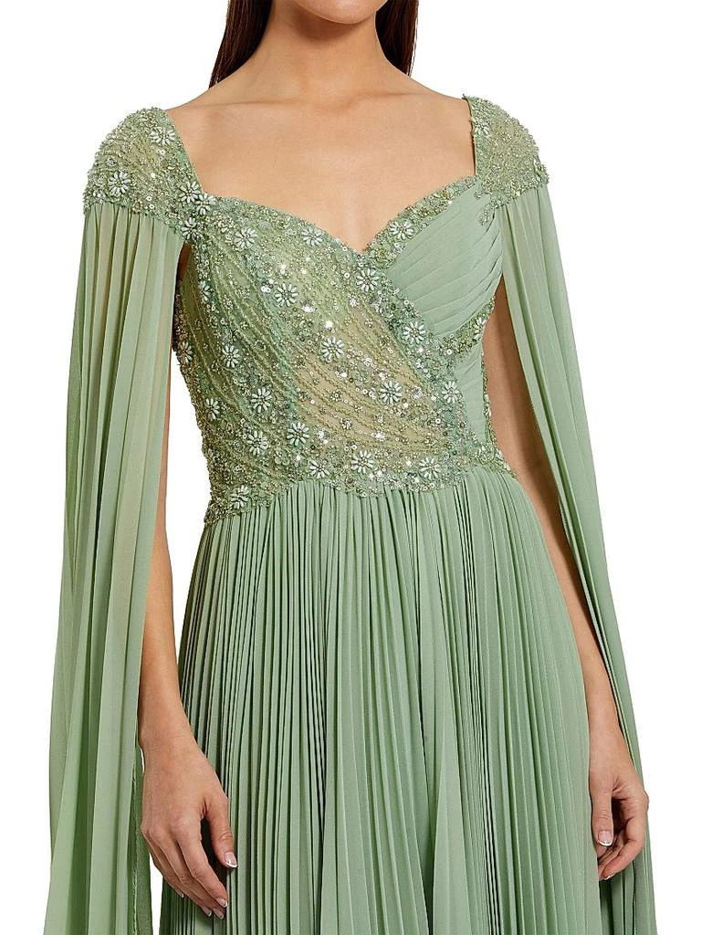 Mac Duggal Evening Pleated Cape Gown 3