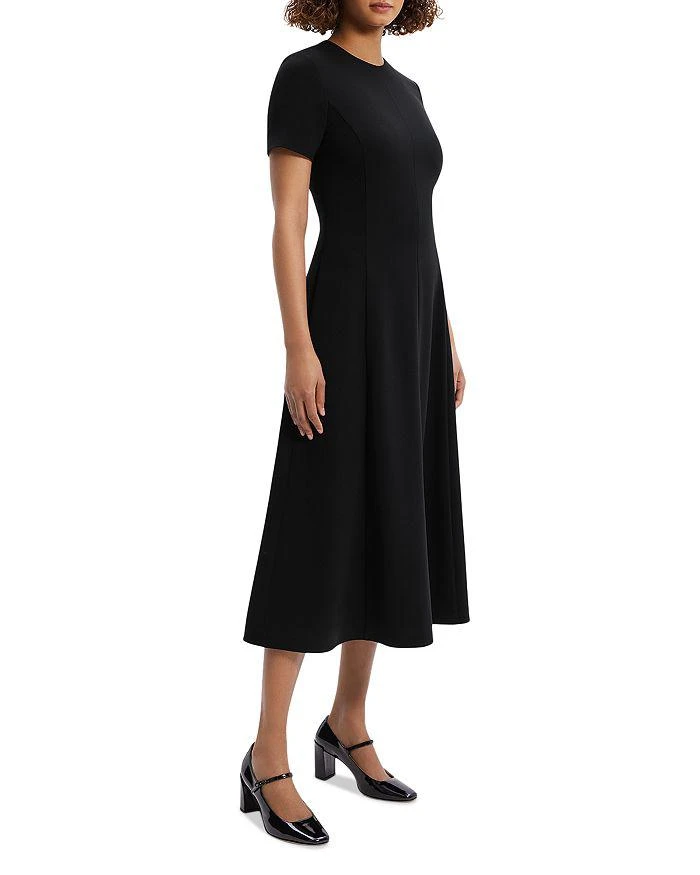Theory Admiral Crepe Short Sleeve Flare Midi Dress 3