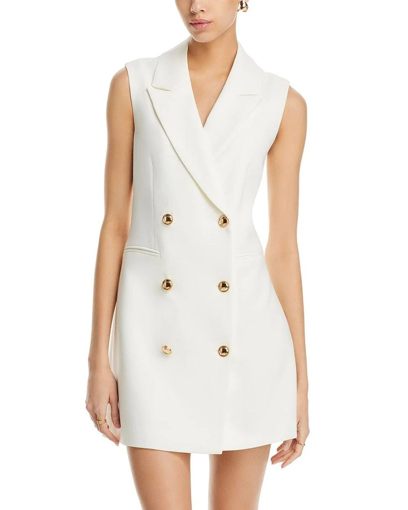 French Connection Whisper Sleeveless Tux Mini Dress 1