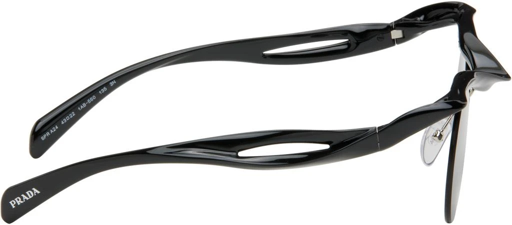 Prada Black Twisted Frame Circle Sunglasses 2