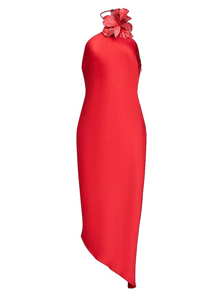 HALSTON Joellen Satin Slip Midi-Dress 1