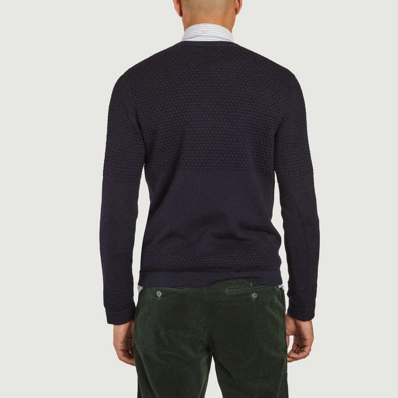 Norse Projects Skagen Bubble Yoke Sweater Dark Navy NORSE PROJECTS 3