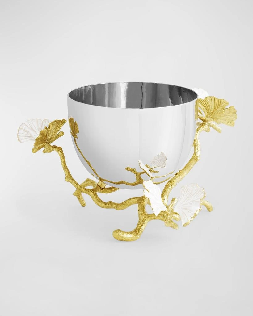 Michael Aram Butterfly Ginkgo White & Gold Nut Bowl 1