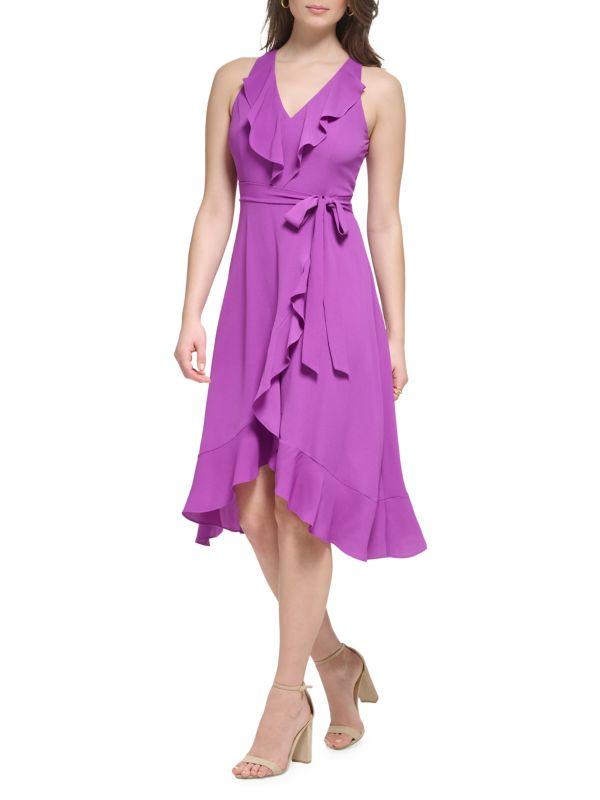 Cheapest Kensie Womens Ruffled A-Line Dress