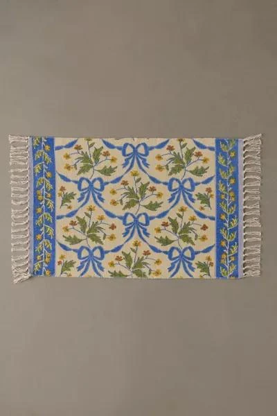 Urban Outfitters Bow Demask Screen Printed Rug 4