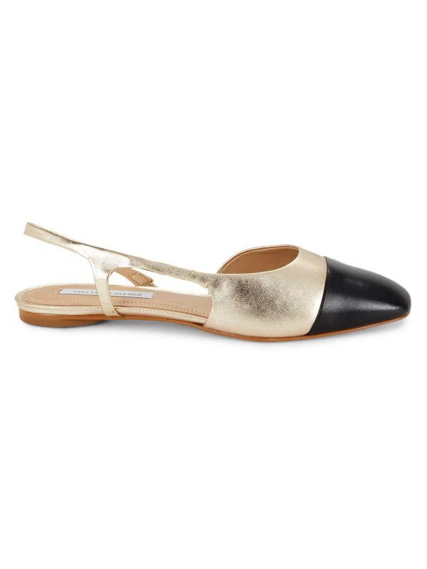 Saks Fifth Avenue Slingback Leather Flats 1
