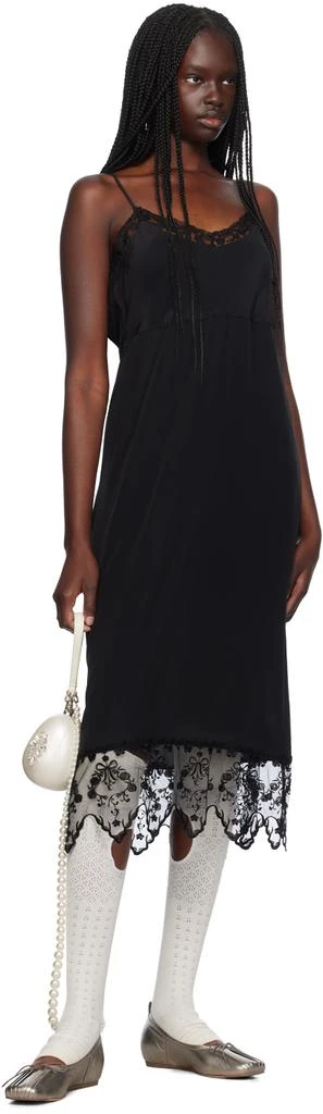 Simone Rocha Black Deep Lace Trim Slip Dress 4