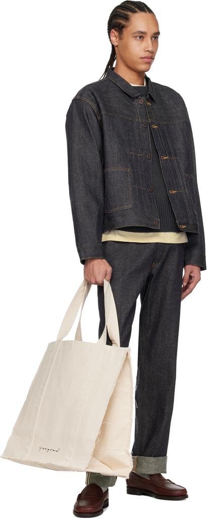 Taiga Takahashi Navy Lot. 714 Side Panel Denim Jacket - Jackets