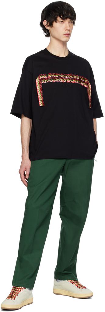 Lanvin Black Curb Lace T-Shirt - T-Shirts - BeyondStyle