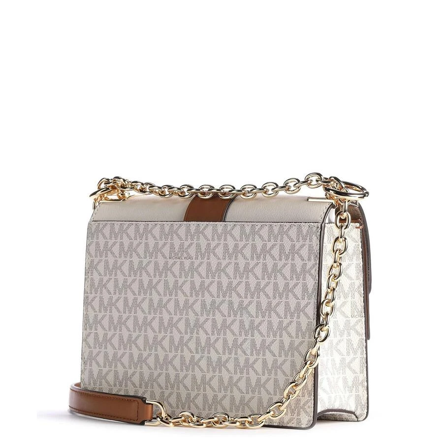 Michael Kors Ladies Greenwich Small Presbyopia Crossbody Bag - White/Acorn Brown 2