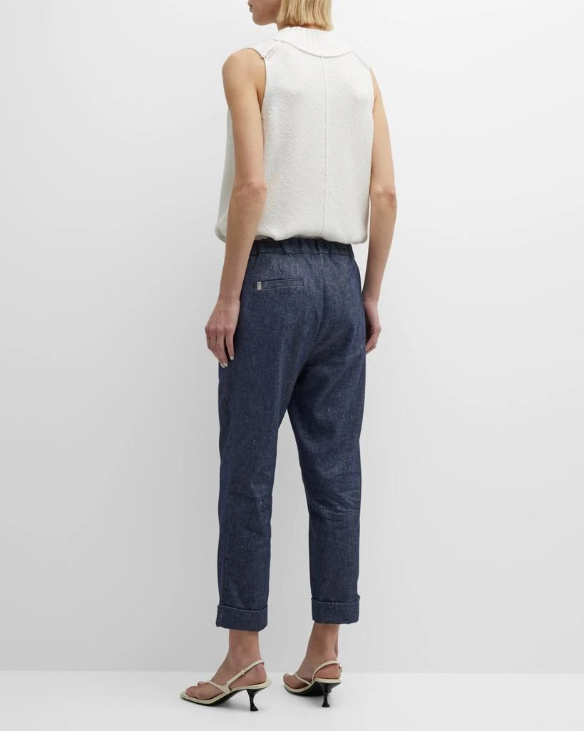 Brochu Walker Westport Cropped Metallic Shimmer Pants 4