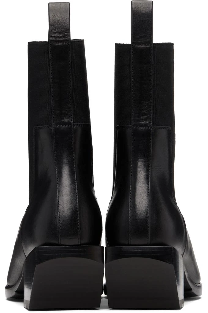 Rick Owens Black Concordians Heeled Sliver Chelsea Boots 2