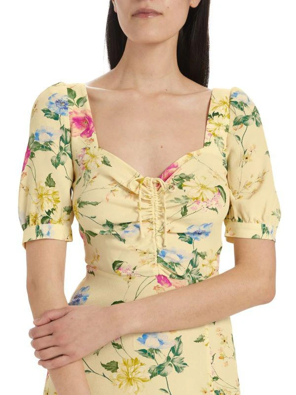 Favorite Daughter The Vineyard Floral Puff-Sleeve Midi-Dress 4