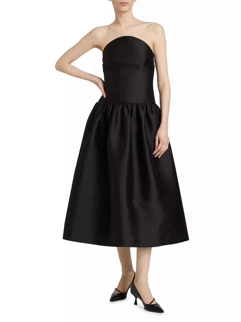 Self Portrait Taffeta Midi-Dress 5