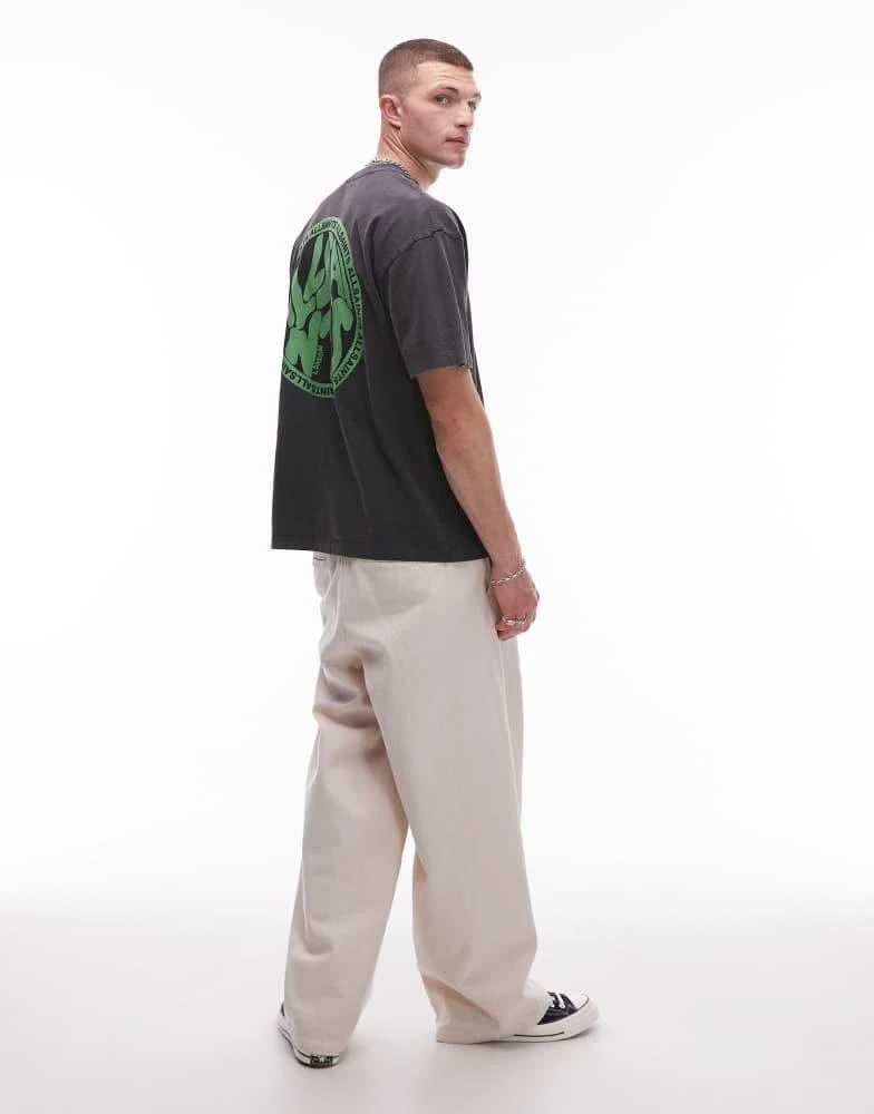 ALL SAINTS Allsaints distortion t-shirt in washed black 4