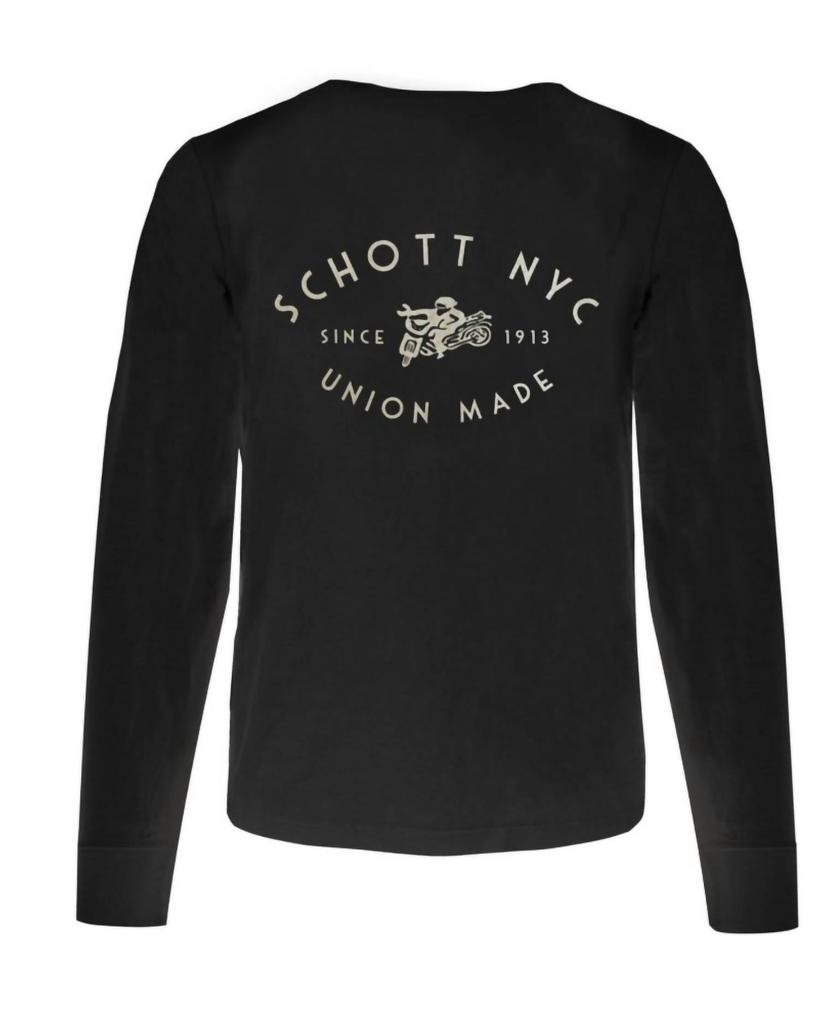 Schott Schott N.Y.C. - UNISEX UNION LONG SLEEVE TEE TOP