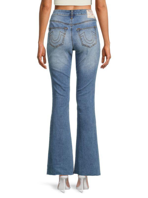 NEW true religion becca bootcut mid rise medium blue jeans denim top 27 / 4