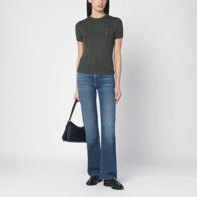 Ralph Lauren Olive green cable knit sweater 3