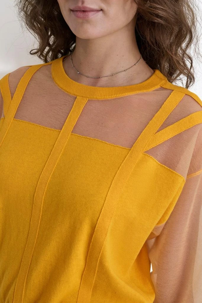 DKNY CORSET SEAM SHEER TOP 4