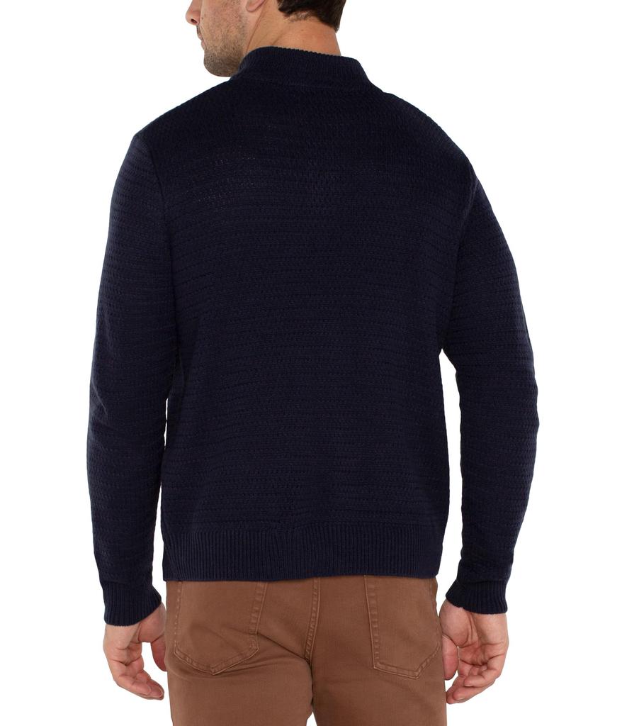 Liverpool Button Mock Neck Sweater