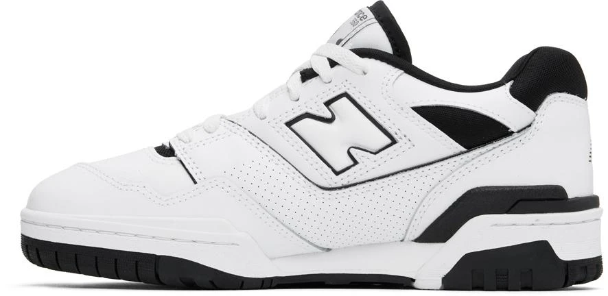 New Balance White & Black BB550 Sneakers 3