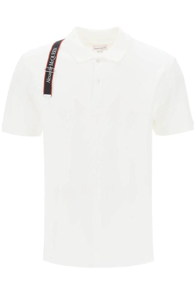 ALEXANDER MCQUEEN harness polo shirt with selvedge logo 1